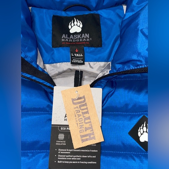 Duluth Men's Alaskan Hardgear Eco Puffin Mock Vest size Large Tall- NWT - Picture 3 of 9